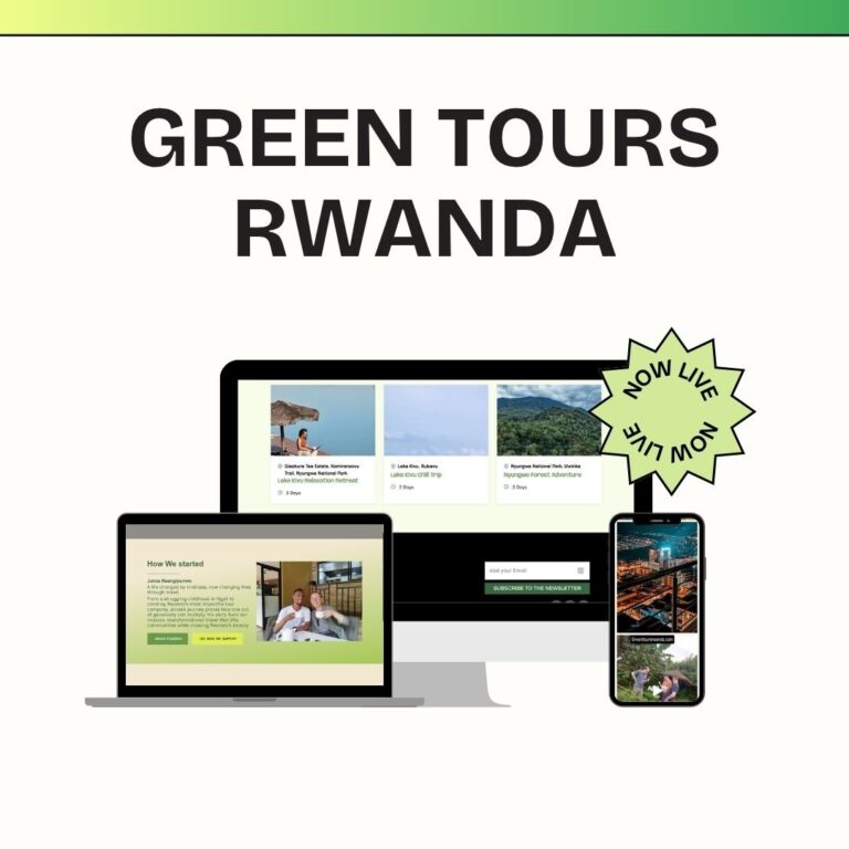 Website for Greentours Rwanda